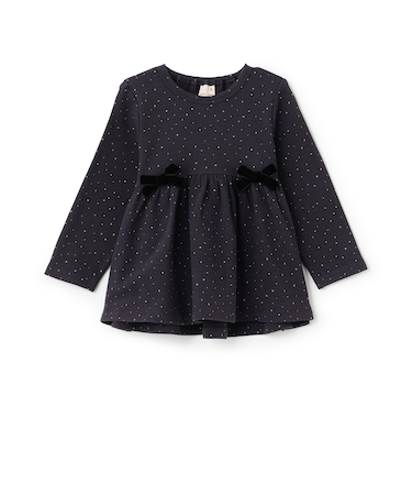 裏起毛カットリボンチュニック