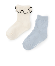 フリルクルーソックス2P