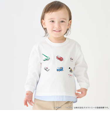 【TOMICA・ANIA】裾シャツ長袖Tシャツ