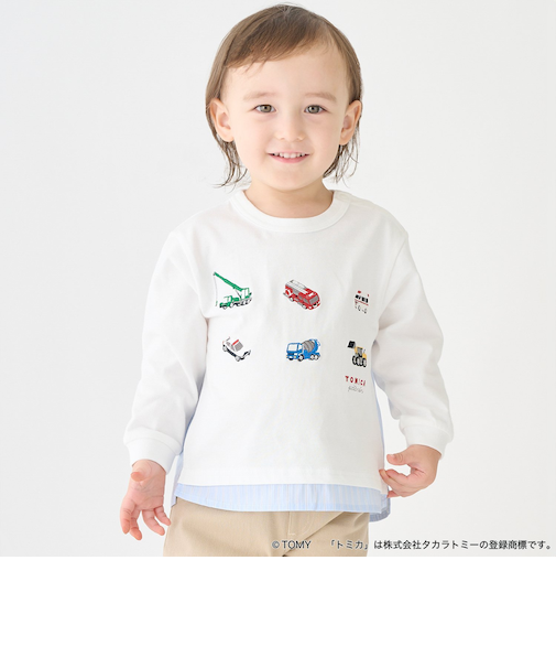 【TOMICA・ANIA】裾シャツ長袖Tシャツ