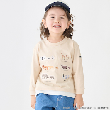 【TOMICA・ANIA】グラフィック長袖Tシャツ