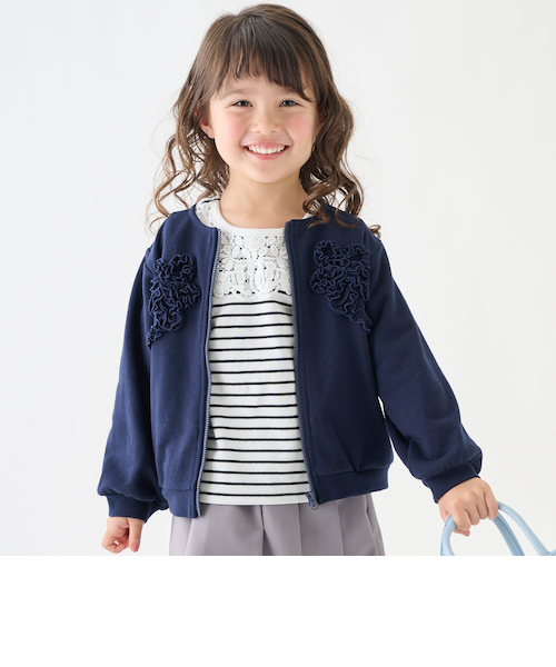 リンク/防汚】フリルモチーフハオリ｜プティマインの通販｜&mall