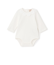 スカラップ衿ロンパース