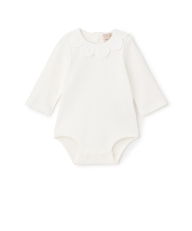 スカラップ衿ロンパース