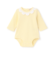 スカラップ衿ロンパース