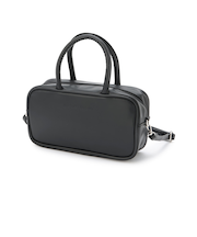 レザー調ボストンバッグ