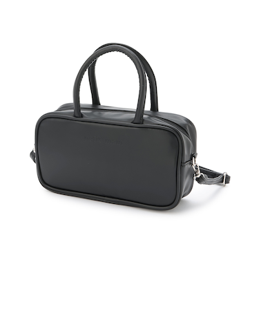 レザー調ボストンバッグ