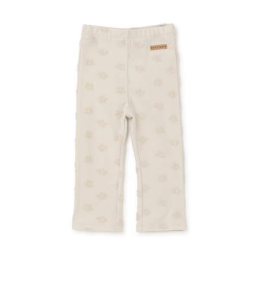 お花ジャカードフレアパンツ