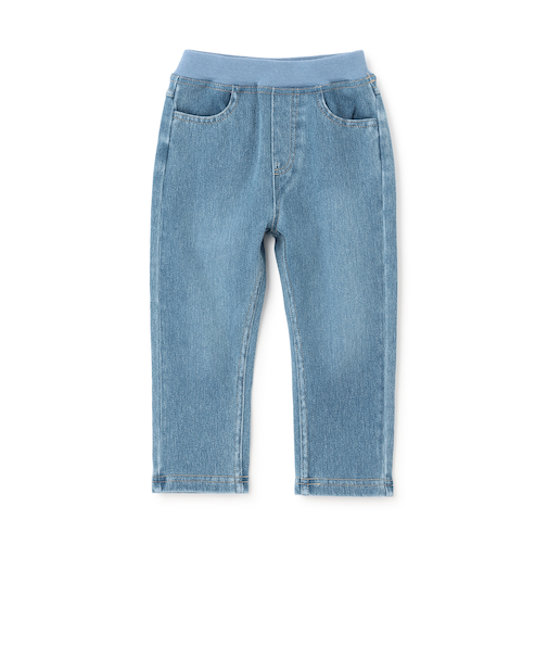 カットデニムロングパンツ