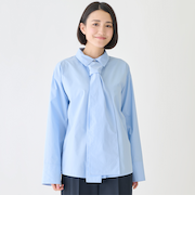 タイつきブラウス