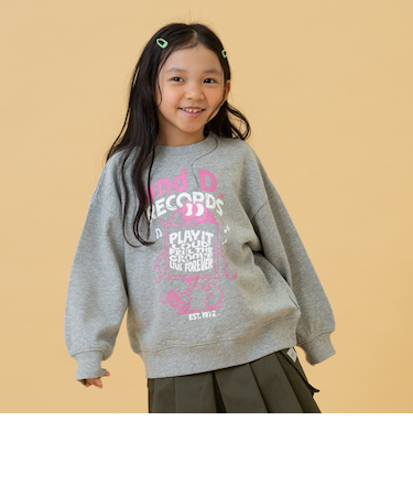 クラック加工スウェットプルオーバー