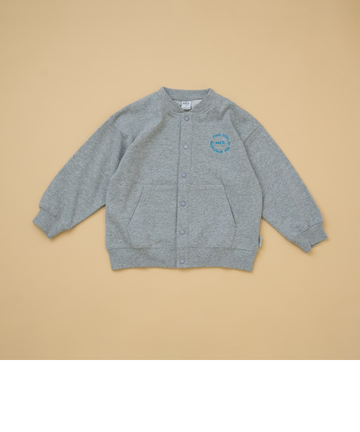 スウェットクルーネックカーデ