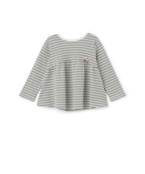 【オーガニック】ペプラム長袖Tシャツ