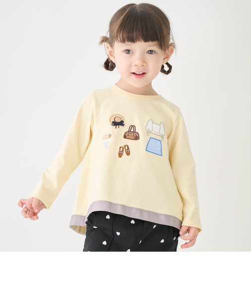 お洋服モチーフ長袖Tシャツ