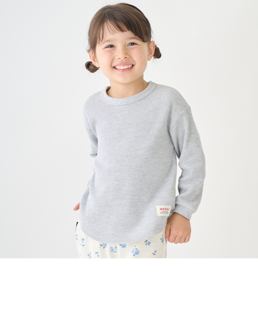 【プティプラ】ワッフル長袖T