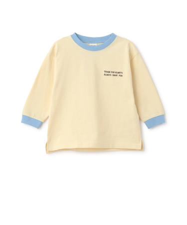 【食品防汚】配色ゆるっと長袖Tシャツ