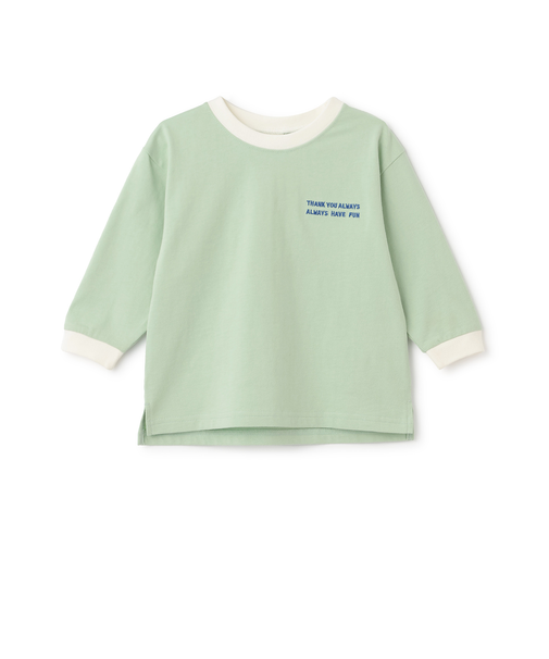 【食品防汚】配色ゆるっと長袖Tシャツ