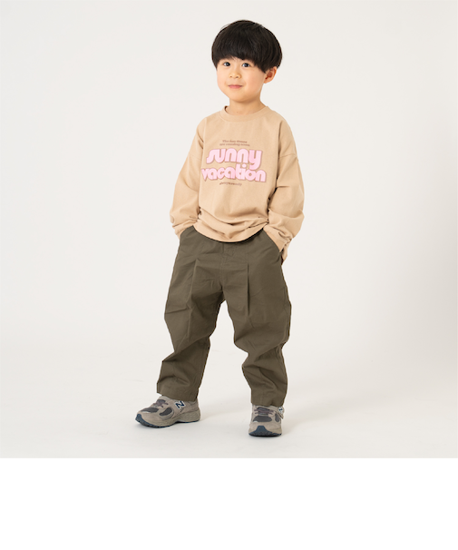 【親子リンク】【綿100%】【365D】ストリートロゴロンT