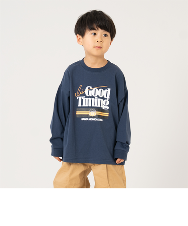 【親子リンク】【綿100%】【365D】ストリートロゴロンT