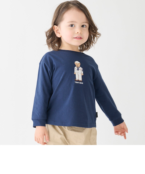 【TeddyBear】刺しゅう長袖Tシャツ