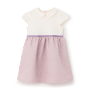 【セミフォーマル】ジャガード切り替えワンピース