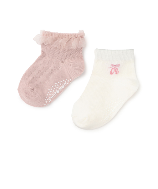 バレエショートソックス2P