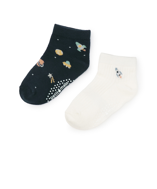 宇宙柄ショートソックス2P