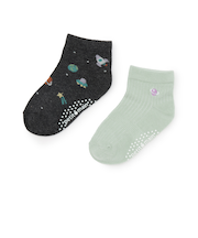 宇宙柄ショートソックス2P