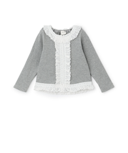 【リンク】レースフリルテレコ長袖Tシャツ