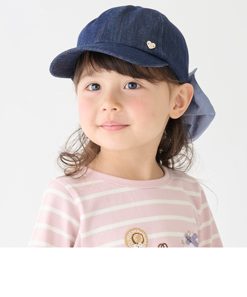 【UV加工】日よけリボンキャップ