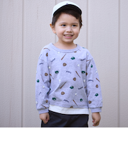 【防汚】マルチ柄長袖Tシャツ