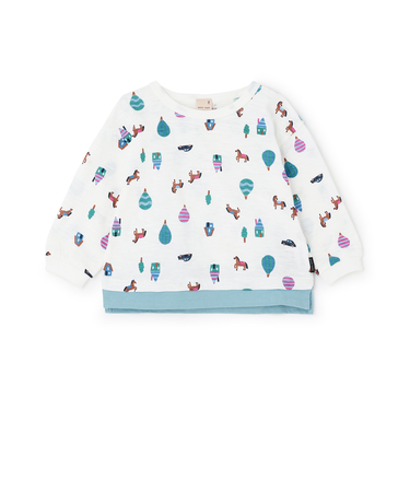 【防汚】マルチ柄長袖Tシャツ