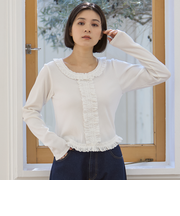 【親子リンク】レースフリルテレコ長袖Tシャツ