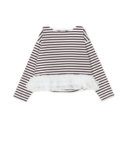 【親子リンク】ボーダーペプラム長袖Tシャツ