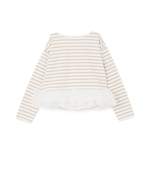 【親子リンク】ボーダーペプラム長袖Tシャツ