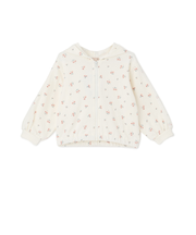 【リンク/防花粉】花柄ジップパーカー