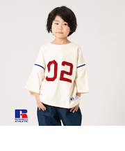 【ラッセル】ナンバリングフットボール ロンTEE