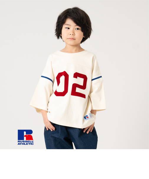 【ラッセル】ナンバリングフットボール ロンTEE