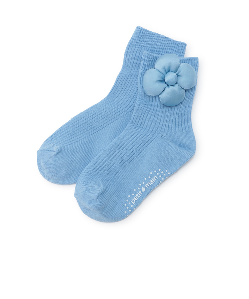 お花モチーフクルーソックス