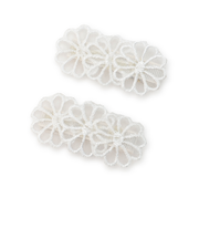 レースフラワーヘアクリップ2P/L