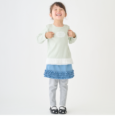 裾フリルレギンスつきスカート