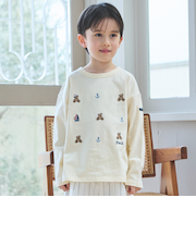 【リンク】くま刺しゅうマリン長袖Tシャツ