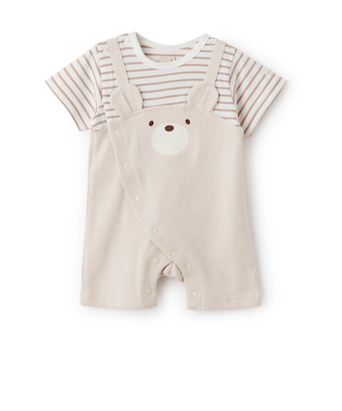 くま耳サロペットカバーオール