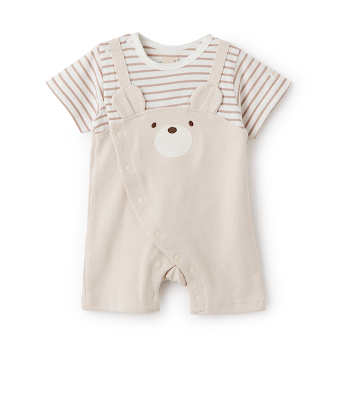 くま耳サロペットカバーオール