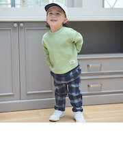 のびのびストレッチチェックパンツ