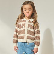 衿つきニットカーディガン