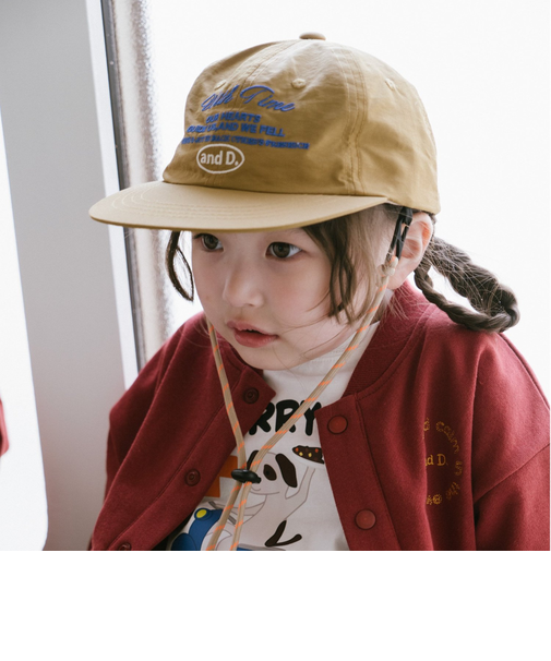 紐付きししゅうカラーキャップ