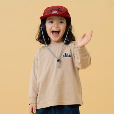 紐付きししゅうカラーキャップ