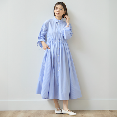 【リンク】アソート柄シャツワンピース