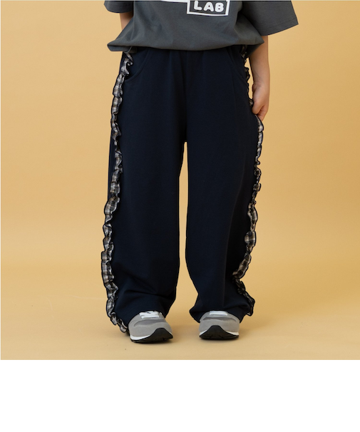 サイドガラフリルスウェットパンツ